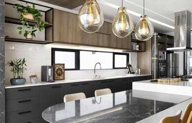 Imagem: A casa possui 3 Dormitórios, 3 Banheiros, 3 Vagas na garagem