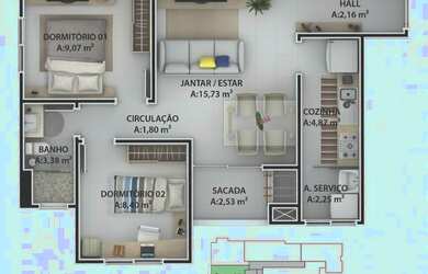 Imagem 12: Apartamento Padrão para Venda em Morrotes Tubarão-SC