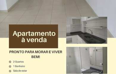 Imagem: O apartamento possui 2 Dormitórios, 1 Banheiro, 1 Vaga na garagem