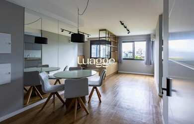 Imagem: O apartamento possui 1 Dormitório, 2 Banheiros, 1 Vaga na garagem