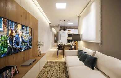 Imagem: O apartamento possui 2 Dormitórios, 1 Banheiro, 2 Vagas na