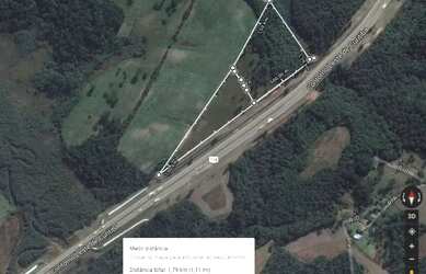 Imagem: O terreno possui 23.810m² de Área e está localizado em Planta