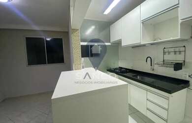 Imagem: O apartamento possui 2 Dormitórios, 1 Banheiro, 1 Vaga na garagem