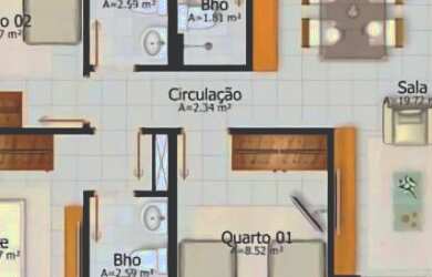 Imagem 14: Piazza Toscana. 3/4. 1 Suíte. 1 Vaga. Torre Livorno. Reve. 51