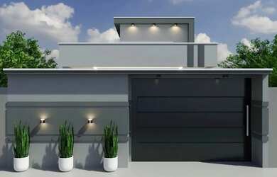 Imagem: A casa possui 3 Dormitórios, 2 Banheiros, 2 Vagas na garagem