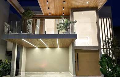 Imagem: A casa em condomínio possui 4 Dormitórios, 5 Banheiros, 4