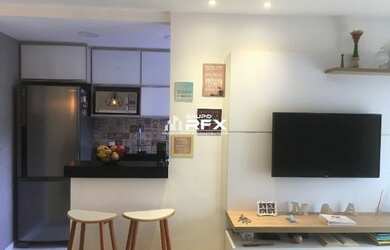 Imagem: O apartamento possui 2 Dormitórios, 1 Banheiro, 1 Vaga na garagem