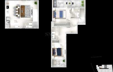 Imagem: O apartamento possui 2 Dormitórios, 3 Banheiros, 2 Vagas na