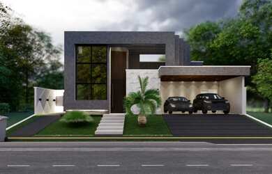 Imagem: A casa em condomínio possui 4 Dormitórios, 5 Banheiros, 4