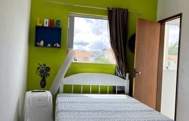 Imagem: O apartamento possui 1 Dormitório, 1 Banheiro, 1 Vaga na garagem