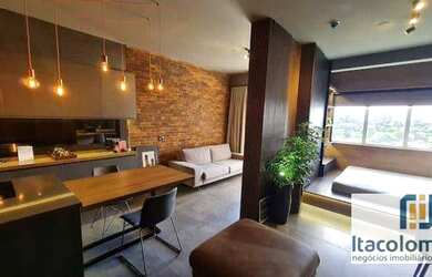 Imagem: O studio possui 1 Dormitório, 1 Banheiro, 1 Vaga na garagem