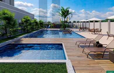 Imagem: O apartamento possui 2 Dormitórios, 1 Banheiro, 1 Vaga na garagem