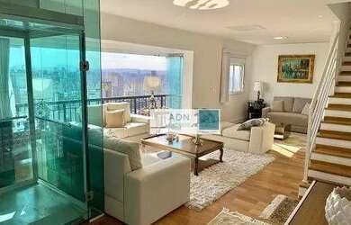 Imagem: O apartamento na cobertura possui 4 Dormitórios, 5 Banheiros