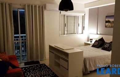 Imagem: O apartamento possui 1 Dormitório, 1 Banheiro, 1 Vaga na garagem