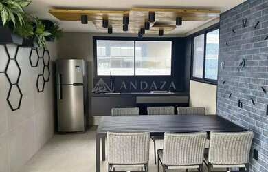 Imagem: O apartamento possui 1 Dormitório, 1 Banheiro, 1 Vaga na garagem