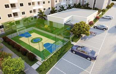 Imagem: O apartamento possui 2 Dormitórios, 1 Banheiro, 1 Vaga na garagem