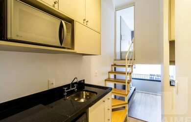 Imagem 8: Studio nunca habitado 28,44 , com mezanino e pé direito alto 3,40, em...