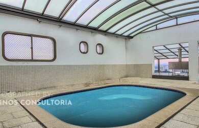 Imagem: O apartamento na cobertura possui 4 Dormitórios, 5 Banheiros