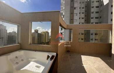 Imagem: O apartamento na cobertura possui 3 Dormitórios, 4 Banheiros