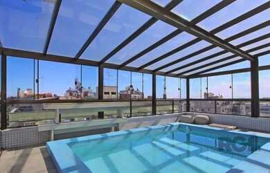 Imagem: O apartamento na cobertura possui 4 Dormitórios, 4 Banheiros