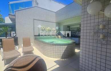 Imagem: O apartamento na cobertura possui 3 Dormitórios, 5 Banheiros