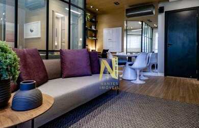 Imagem: O apartamento possui 1 Dormitório, 2 Banheiros, 1 Vaga na garagem