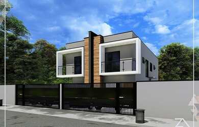 Imagem: A casa possui 3 Dormitórios, 2 Banheiros, 2 Vagas na garagem