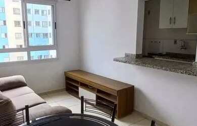 Imagem: O apartamento possui 1 Dormitório, 1 Banheiro, 1 Vaga na garagem