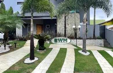 Imagem: A casa em condomínio possui 4 Dormitórios, 4 Banheiros, 5