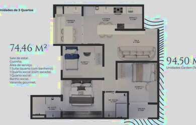 Imagem 7: Tévere Apartamentos de 2 e 3 Quartos na 108 Sul Palmas - TO