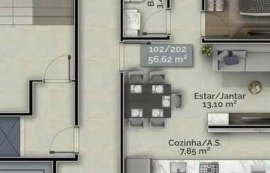 Imagem 6: Apartamento 2 Dormitórios para venda em Palhoça - SC