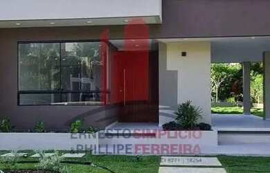 Imagem: A casa em condomínio possui 4 Dormitórios, 4 Banheiros, 2