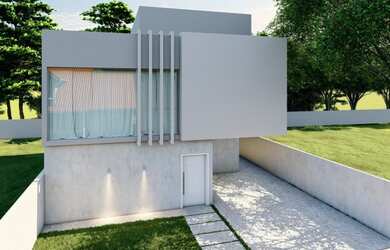 Imagem: A casa possui 4 Dormitórios, 3 Banheiros, 2 Vagas na garagem