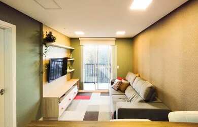 Imagem: O apartamento possui 1 Dormitório, 1 Banheiro, 1 Vaga na garagem