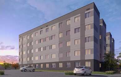 Imagem: O apartamento possui 2 Dormitórios, 1 Banheiro, 1 Vaga na garagem