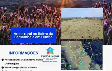 Imagem: Áreas no bairro da Samambaia em Cunha