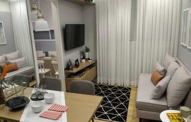 Imagem: O apartamento possui 2 Dormitórios, 1 Banheiro, 1 Vaga na garagem