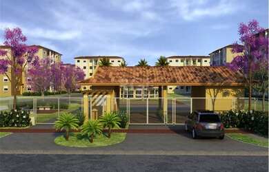 Imagem: O apartamento possui 2 Dormitórios, 1 Banheiro, 1 Vaga na garagem