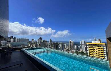 Imagem: O apartamento possui 1 Dormitório, 1 Banheiro, 1 Vaga na garagem