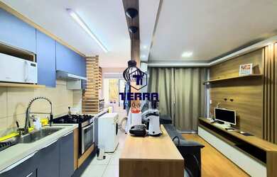 Imagem: O apartamento possui 2 Dormitórios, 1 Banheiro, 1 Vaga na garagem