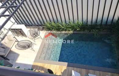 Imagem: O apartamento na cobertura possui 3 Dormitórios, 4 Banheiros