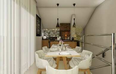 Imagem: A casa possui 3 Dormitórios, 2 Banheiros, 1 Vaga na garagem