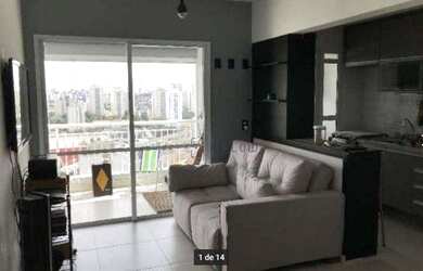 Imagem: O apartamento possui 1 Dormitório, 2 Banheiros, 1 Vaga na garagem