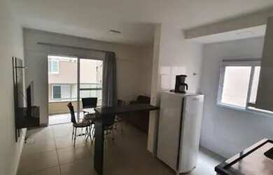 Imagem: O apartamento possui 1 Dormitório, 1 Banheiro, 1 Vaga na garagem