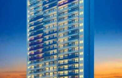 Imagem: O apartamento possui 1 Dormitório, 1 Banheiro, 1 Vaga na garagem