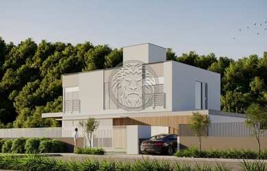 Imagem: A casa possui 4 Dormitórios, 5 Banheiros, 2 Vagas na garagem