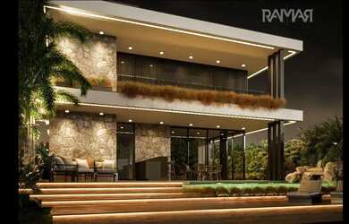 Imagem: A casa em condomínio possui 5 Dormitórios, 5 Banheiros, 2