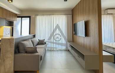 Imagem: O apartamento possui 1 Dormitório, 2 Banheiros, 1 Vaga na garagem