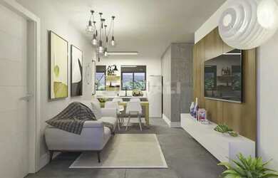 Imagem: O apartamento possui 2 Dormitórios, 1 Banheiro, 1 Vaga na garagem