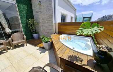 Imagem: O apartamento na cobertura possui 3 Dormitórios, 3 Banheiros